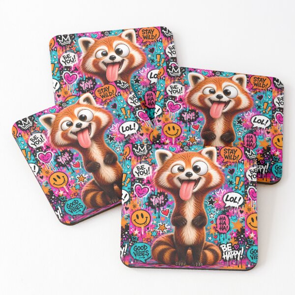 Item preview, Goofy Red Panda Pop Art Explosion designed and sold by Rohan132.