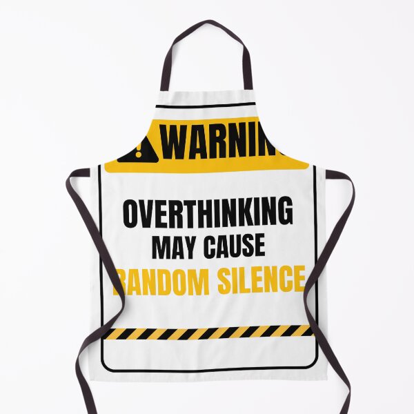 Item preview, Warning Overthinking May Cause Random Silence Minimal Funny Poster Design designed and sold by Uvclick.