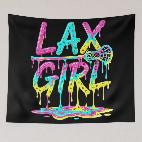 Item preview, Lax Girl Lacrosse Drip Melting Candy Colorful Sports Girl Power Art designed and sold by ObukiLantara.