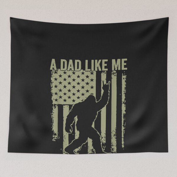 Item preview, Funny Sasquatch A Dad Like Me is Hard to Find Flag Bigfoot designed and sold by CriseldaBruning.