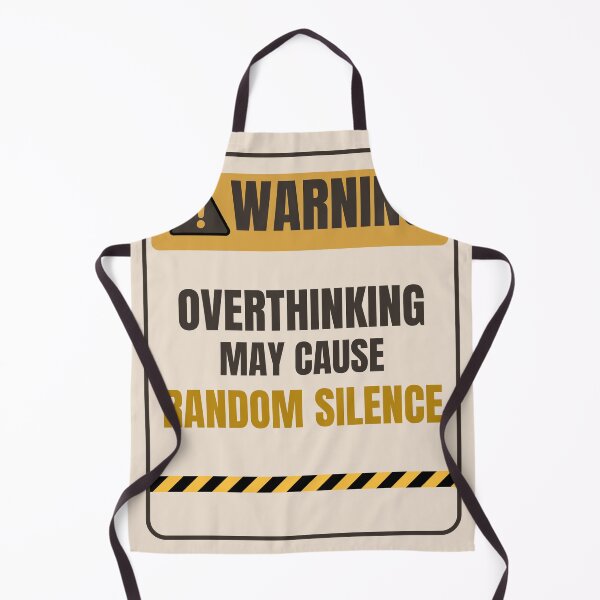 Item preview, Vintage Warning Overthinking May Cause Random Silence Beige Aesthetic Design designed and sold by Uvclick.