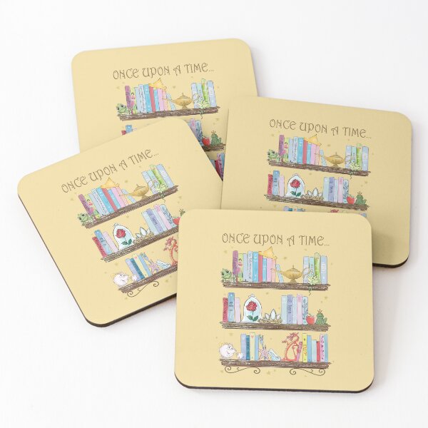 Item preview, Bookshelf Princess Watercolor Once Upon A Time designed and sold by ReanalEmoly.