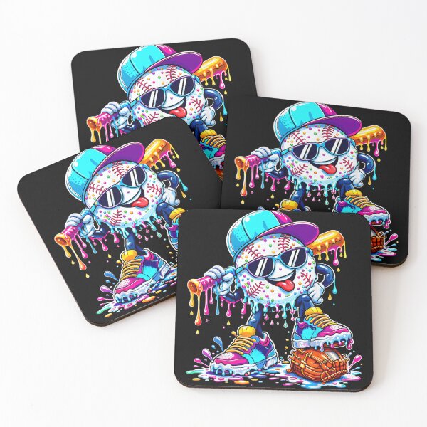 Item preview, Cool Drip Baseball Character Wearing Sunglasses And Sneakers Sport Streetwear Art designed and sold by ObukiLantara.