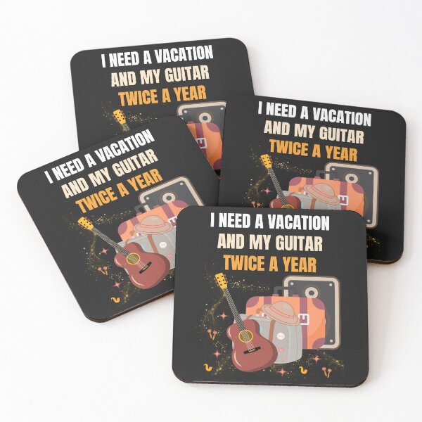 Item preview, I Need A Vacation And My Guitar Funny Guitar Travel Design designed and sold by Joyful-Pixel.