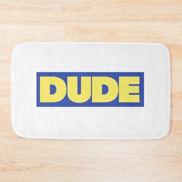Item preview, DUDE Yellow Bold Typography Blue Background designed and sold by eMKa82.