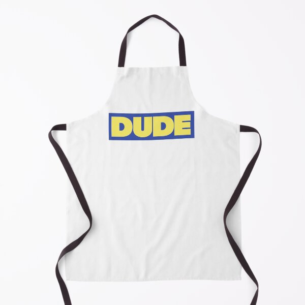 Item preview, DUDE Yellow Bold Typography Blue Background designed and sold by eMKa82.
