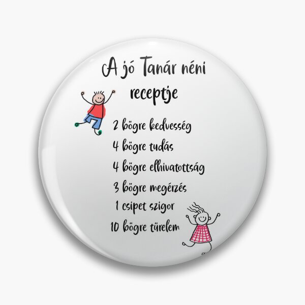Item preview, A jó Tanár néni receptje - The Recipe of a Great Teacher Lady – Hungarian Tanár Néni Appreciation Design designed and sold by EmeraldeaDesign.