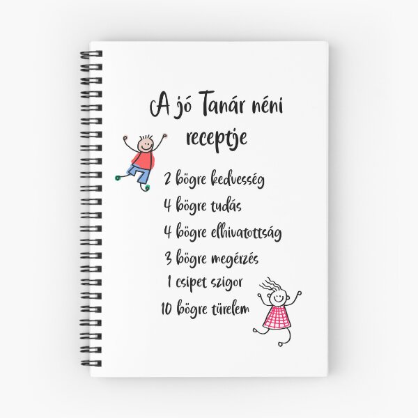 Item preview, A jó Tanár néni receptje - The Recipe of a Great Teacher Lady – Hungarian Tanár Néni Appreciation Design designed and sold by EmeraldeaDesign.