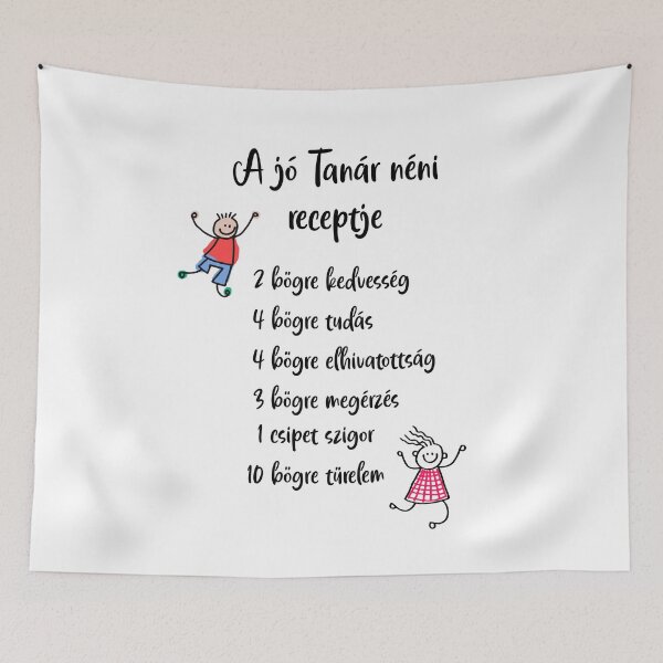 Item preview, A jó Tanár néni receptje - The Recipe of a Great Teacher Lady – Hungarian Tanár Néni Appreciation Design designed and sold by EmeraldeaDesign.