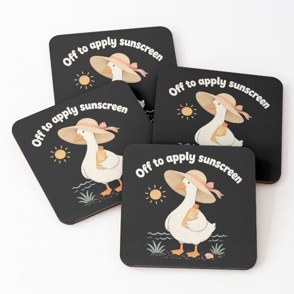Item preview, Off to Apply Sunscreen Goose Summer Beach Vacation designed and sold by Kladhadredo.