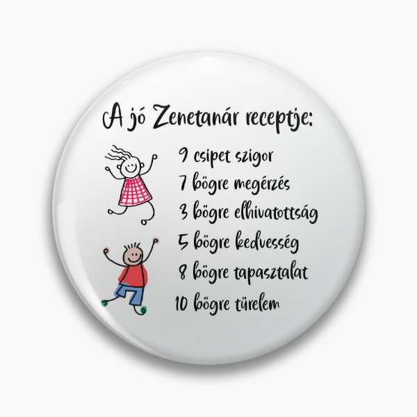 Item preview, A jó Zenetanár receptje - The Recipe of a Great Music Teacher – Hungarian Zenetanár Appreciation Design designed and sold by EmeraldeaDesign.