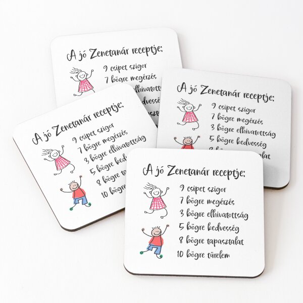 Item preview, A jó Zenetanár receptje - The Recipe of a Great Music Teacher – Hungarian Zenetanár Appreciation Design designed and sold by EmeraldeaDesign.