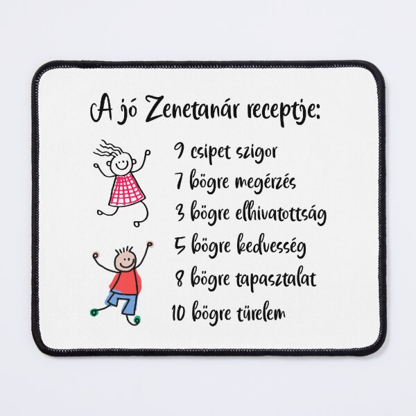 Item preview, A jó Zenetanár receptje - The Recipe of a Great Music Teacher – Hungarian Zenetanár Appreciation Design designed and sold by EmeraldeaDesign.