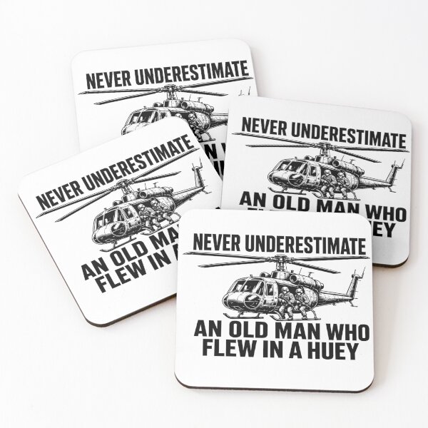 Item preview, Retired Huey Pilot - Never Underestimate An Old Man Who Flew A Huey designed and sold by CutOutIdols.
