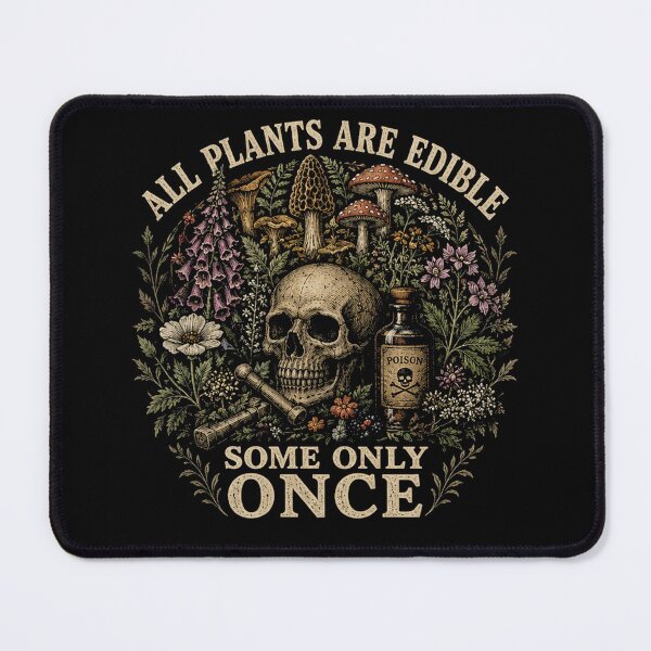 Item preview, All Plants are Edible Some Only Once Funny Plant Quote designed and sold by Kladhadredo.