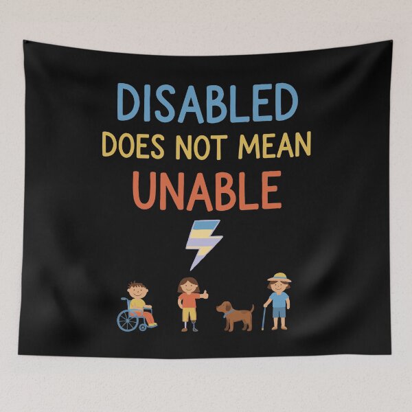 Item preview, Disability awareness Disabled Does Not Mean Unable designed and sold by LuminOrb.