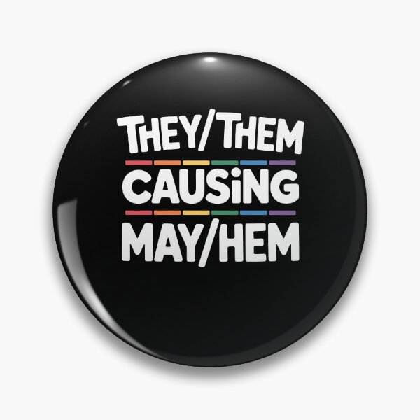 Item preview, They Them Causing Mayhem Funny Non-Binary Pride Gift designed and sold by Say It With Ink.