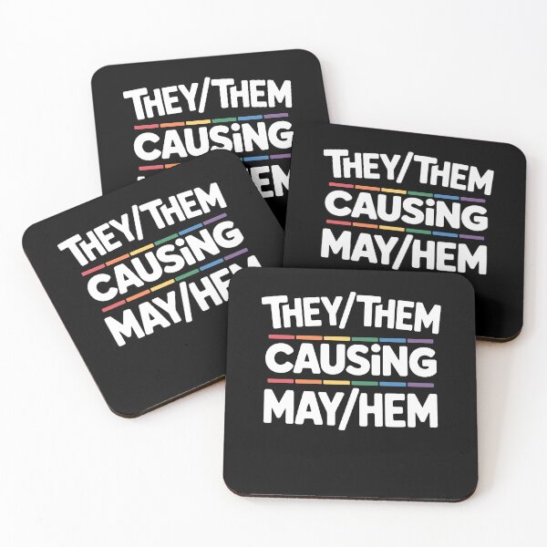 Item preview, They Them Causing Mayhem Funny Non-Binary Pride Gift designed and sold by Say It With Ink.