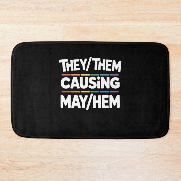 Item preview, They Them Causing Mayhem Funny Non-Binary Pride Gift designed and sold by Say It With Ink.
