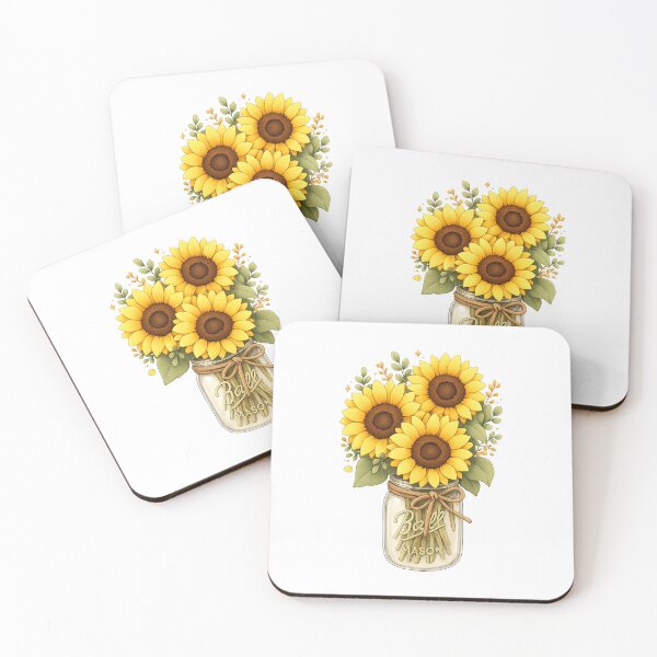 Item preview, Kawaii Sunflower Mason Jar Sticker designed and sold by Blushbomb.