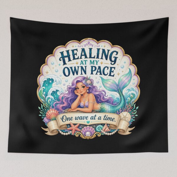 Item preview, Healing At My Own Pace Mermaid One Wave At A Time designed and sold by HappyStimsCo.