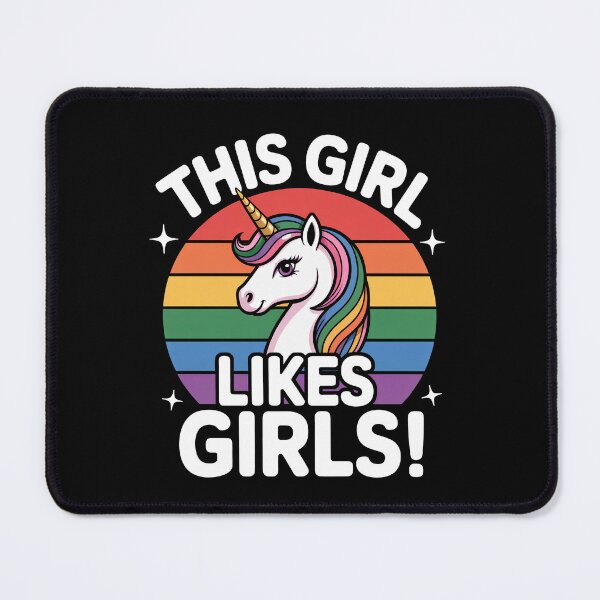 Item preview, This Girl Likes Girls Funny Lesbian Pride Unicorn Gift designed and sold by Say It With Ink.