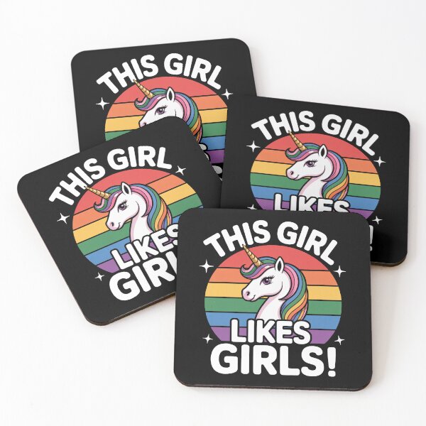 Item preview, This Girl Likes Girls Funny Lesbian Pride Unicorn Gift designed and sold by Say It With Ink.