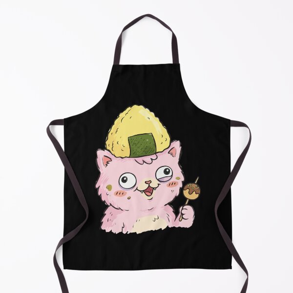 Item preview, Pink Dazed Feline Japanese Foodie designed and sold by Emegan Print Art.