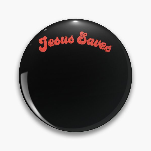 Item preview, Jesus Saves - devine vintage used look - red print  designed and sold by fashontrends.