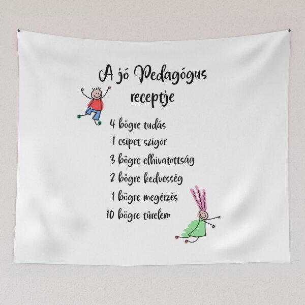 Item preview, A jó Pedagógus receptje - The Recipe of a Great Educator – Hungarian Pedagógus Appreciation Design designed and sold by EmeraldeaDesign.