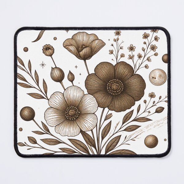 Item preview, Celestial Botanical Bouquet Brown Line Art designed and sold by VibranPalette.