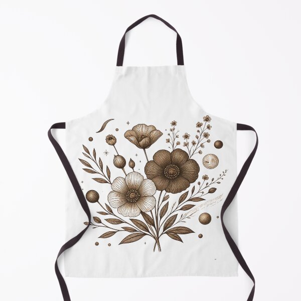 Item preview, Celestial Botanical Bouquet Brown Line Art designed and sold by VibranPalette.