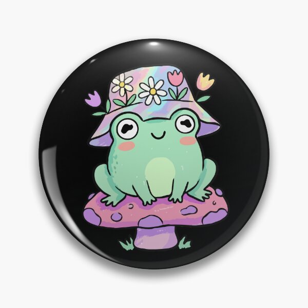 Item preview, Charming Amphibian Wearing Iridescent Botanical Headwear designed and sold by Emegan Print Art.