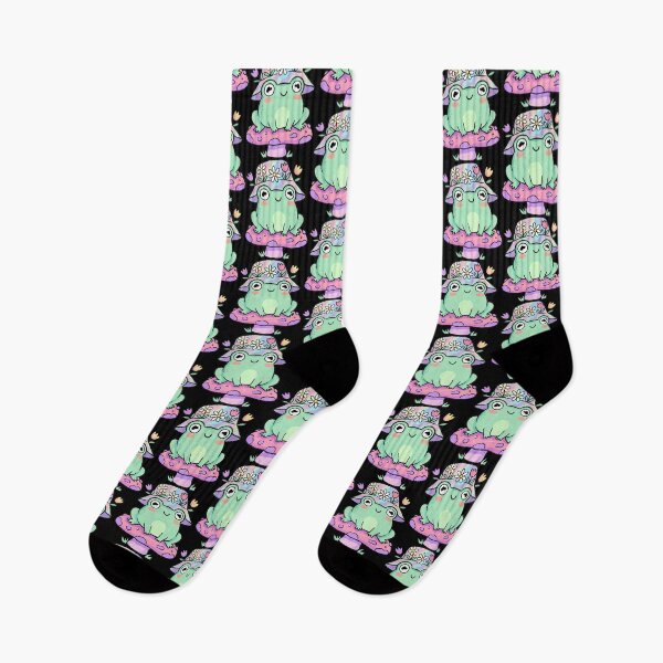 Item preview, Charming Amphibian Wearing Iridescent Botanical Headwear designed and sold by Emegan Print Art.