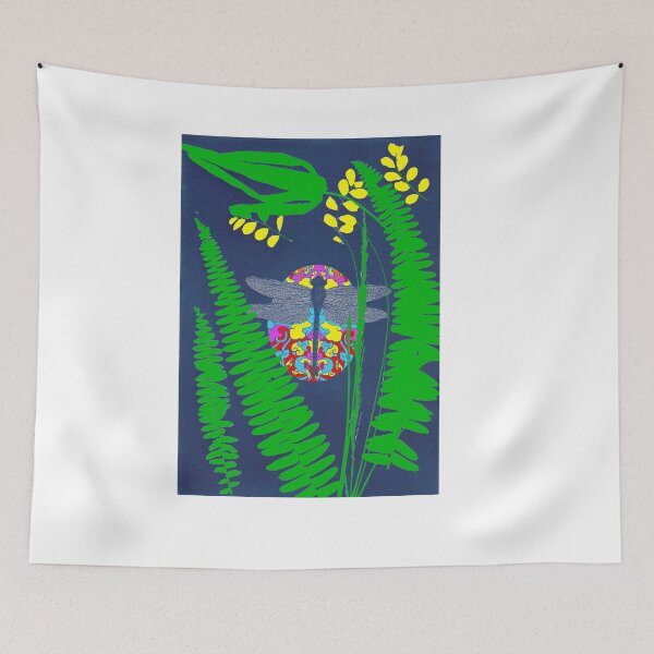 Item preview, Botanical Cyanotype Coloured - Dragonfly designed and sold by Artistic Philip in Penang.