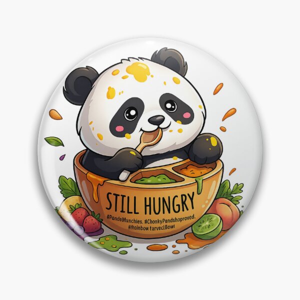 Item preview, Still Hungry Panda – Funny Kawaii Foodie Cartoon Animal Design designed and sold by snaperos.