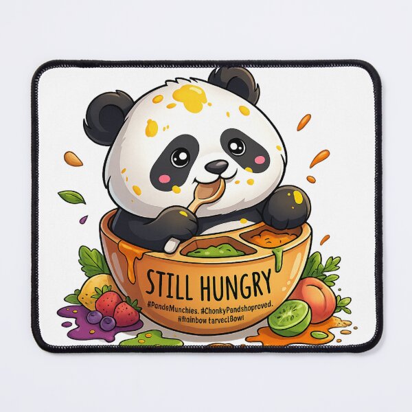Item preview, Still Hungry Panda – Funny Kawaii Foodie Cartoon Animal Design designed and sold by snaperos.