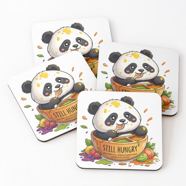 Item preview, Still Hungry Panda – Funny Kawaii Foodie Cartoon Animal Design designed and sold by snaperos.