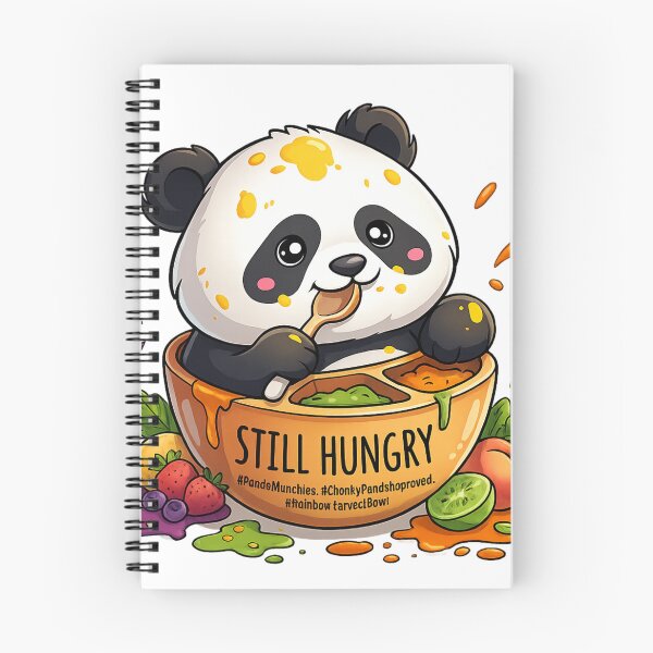 Item preview, Still Hungry Panda – Funny Kawaii Foodie Cartoon Animal Design designed and sold by snaperos.