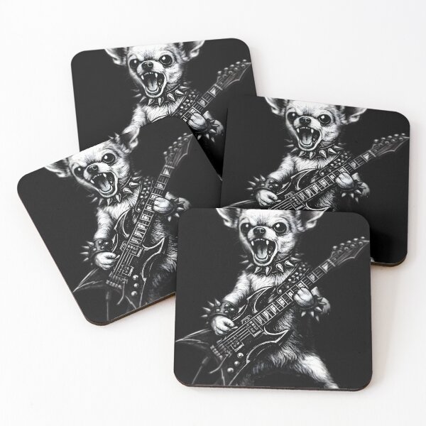 Item preview, Rock Chihuahua Guitarist — Fierce Metal Dog on Drums designed and sold by Natsey.