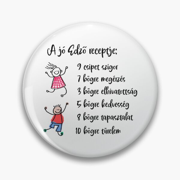 Item preview, A jó edző receptje - The Recipe of a Great Coach – Hungarian Coach Appreciation Design designed and sold by EmeraldeaDesign.