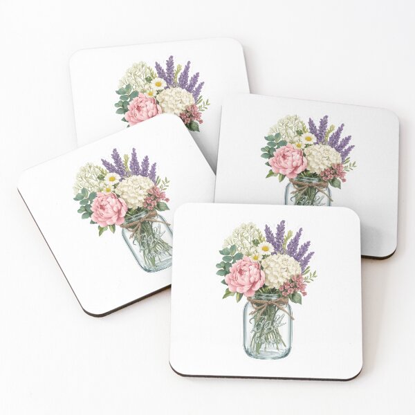 Item preview, Flower mason jar design designed and sold by Blushbomb.