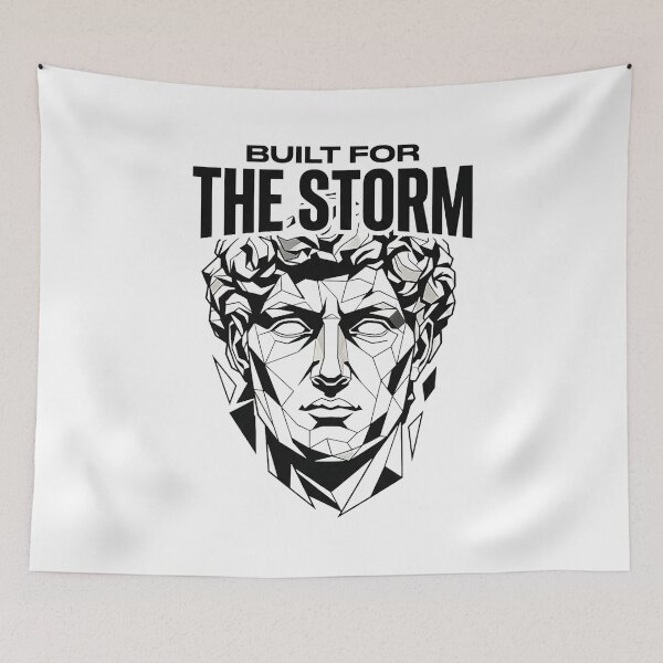 Item preview, Built For The Storm T-Shirt – Dark Motivation Streetwear Graphic Tee designed and sold by No Excuses .