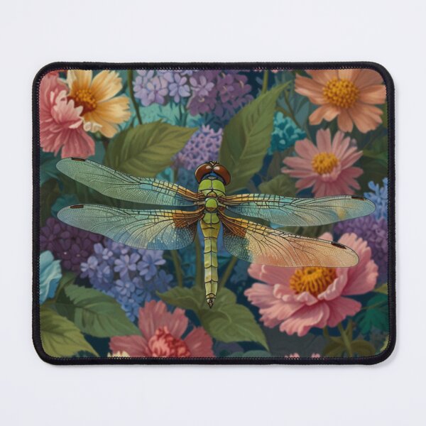Item preview, Vintage dragonfly pastel watercolor boho chic floral garden designed and sold by hollycooper.