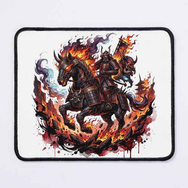 Item preview, Shogun’s Hell-Steed: Armored Demon War Horse in Fire and Ink designed and sold by OnikaD art.