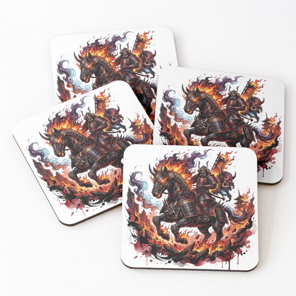 Item preview, Shogun’s Hell-Steed: Armored Demon War Horse in Fire and Ink designed and sold by OnikaD art.