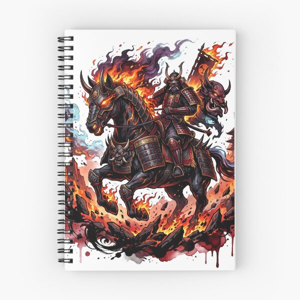 Item preview, Shogun’s Hell-Steed: Armored Demon War Horse in Fire and Ink designed and sold by OnikaD art.