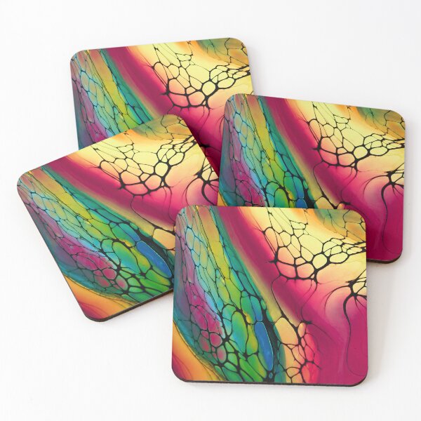 Item preview, Neon Veins of Motion – Original Fluid Art Painting designed and sold by PourtionOfArt.