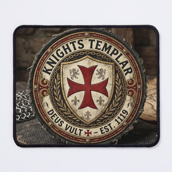 Item preview, Knights Templar – Deus Vult Medieval Crusader Emblem Badge designed and sold by ElNiro.