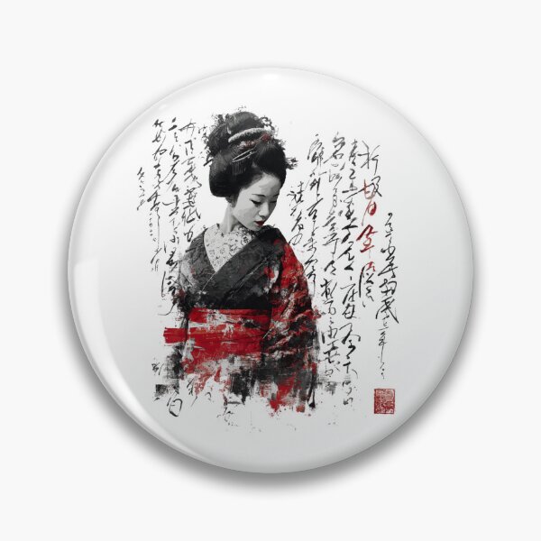Item preview, Inked Geisha – Japanese Calligraphy Art designed and sold by Quelliron.